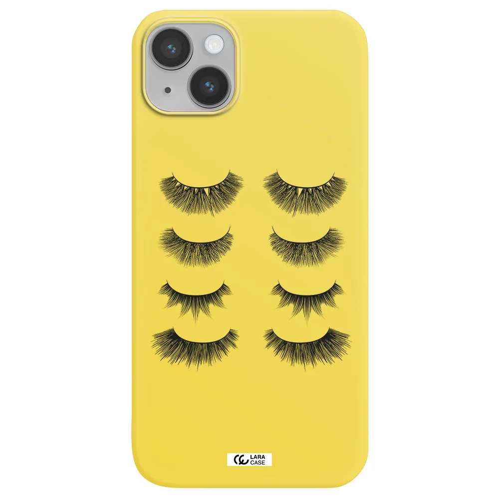 Eyelids Apple iPhone 14 Silicone canary yellow Case
