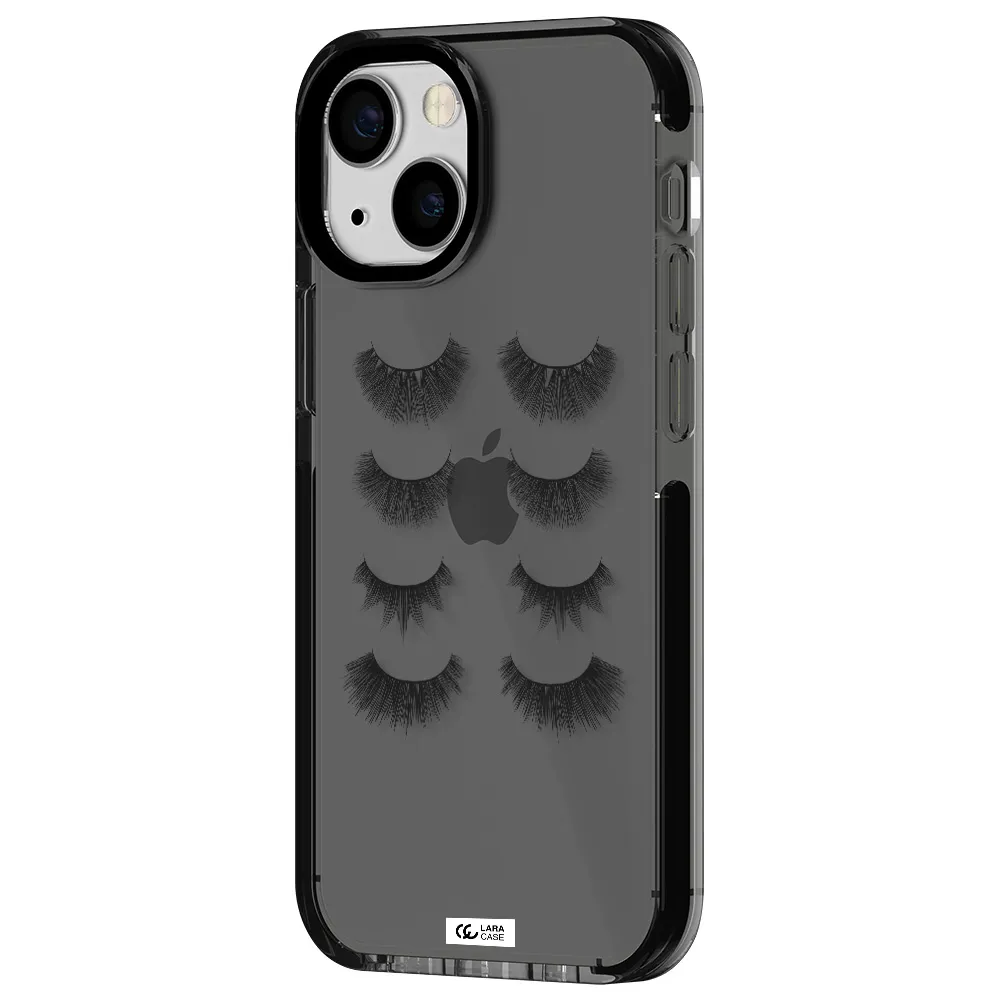 Eyelids Apple iPhone 15 impact Smoke Black Case
