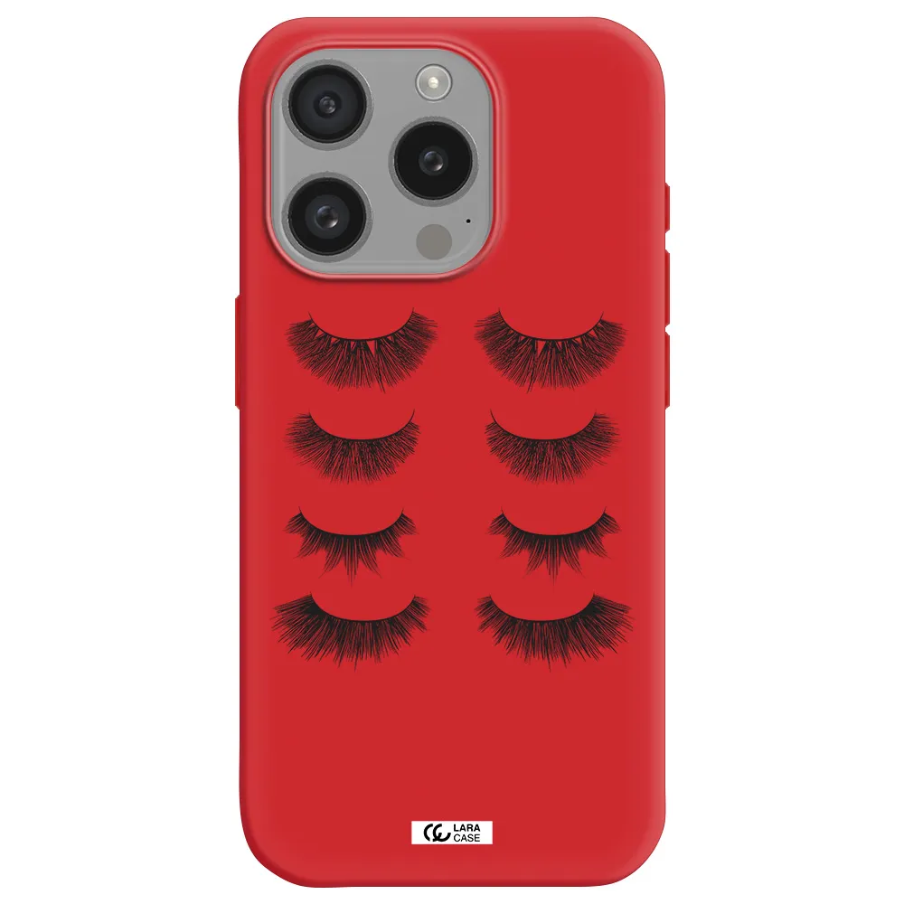Eyelids Apple Iphone 15 Pro Silicone Imperial Red Case