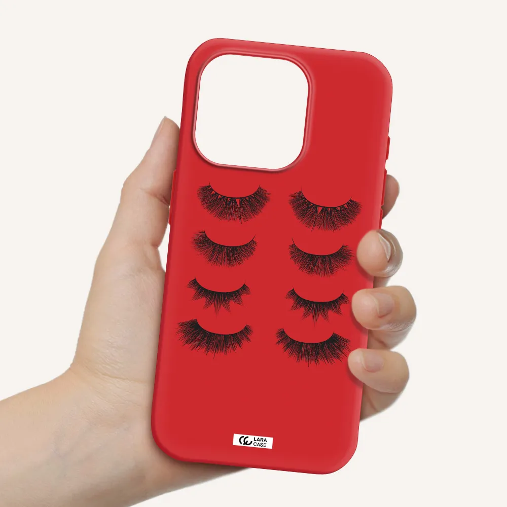 Eyelids Apple Iphone 15 Pro Silicone Imperial Red Case