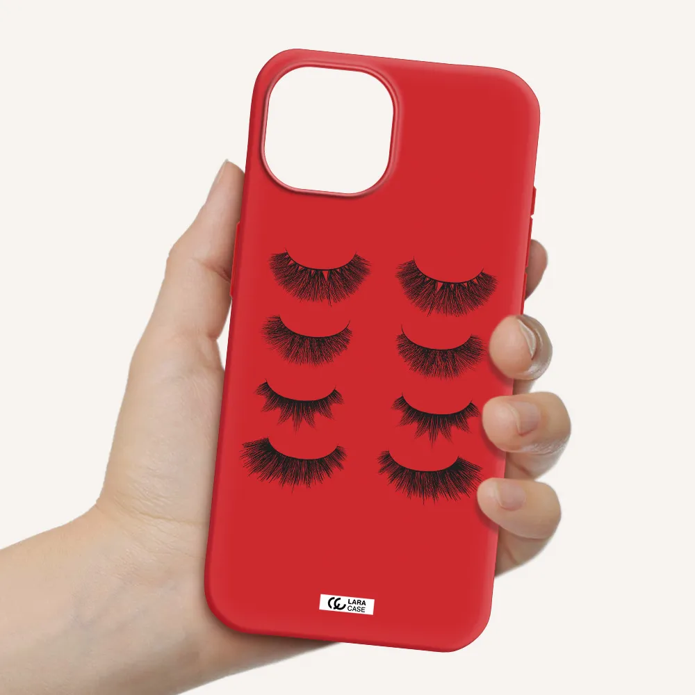 Eyelids Apple Iphone 15 Silicone Imperial Red Case