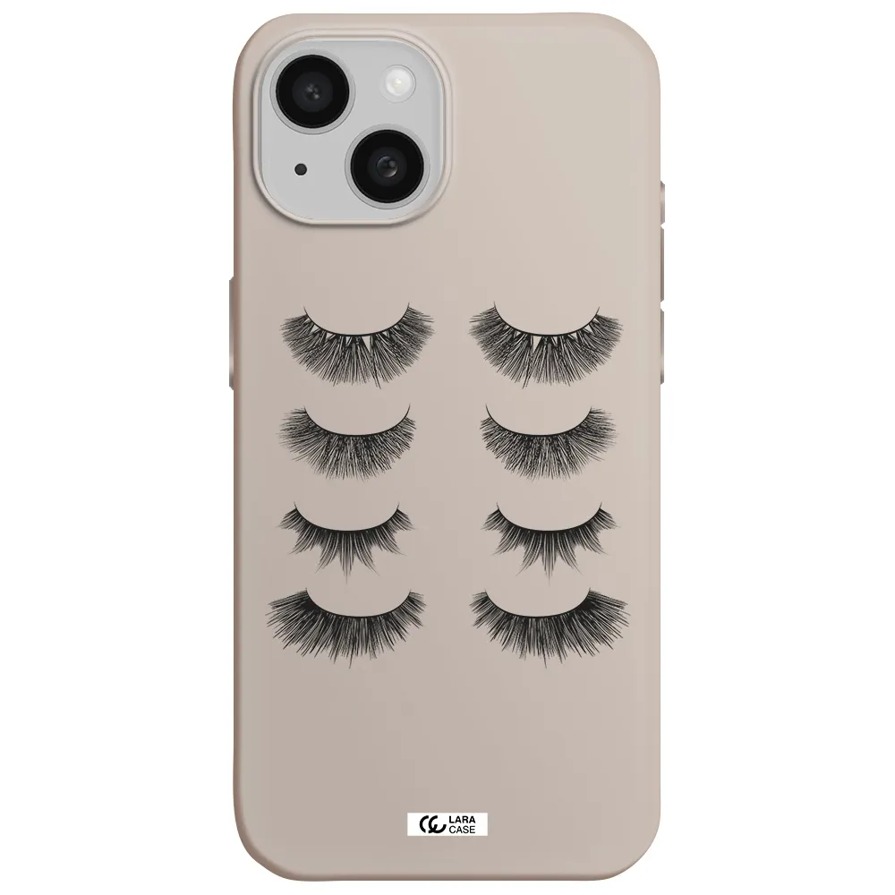 Eyelids Apple iPhone 15 Silicone Stone Case