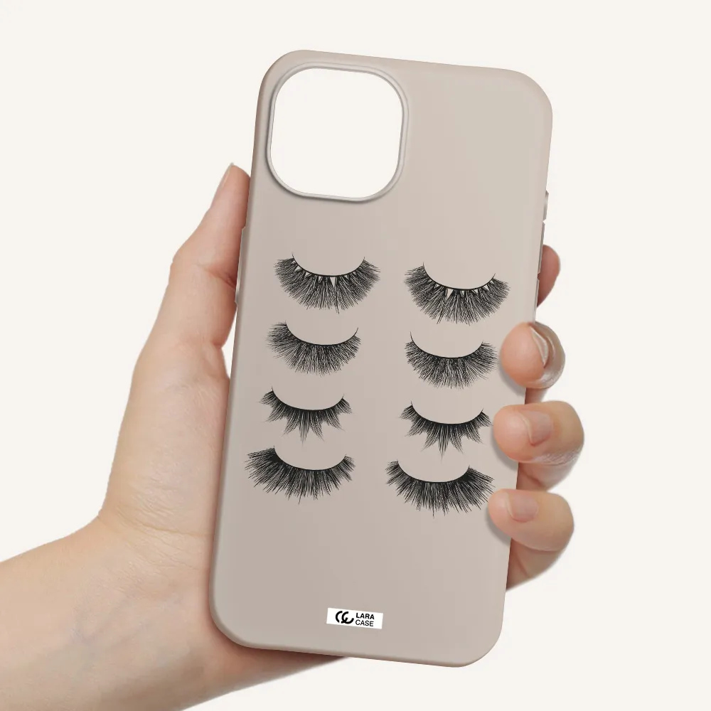 Eyelids Apple iPhone 15 Silicone Stone Case