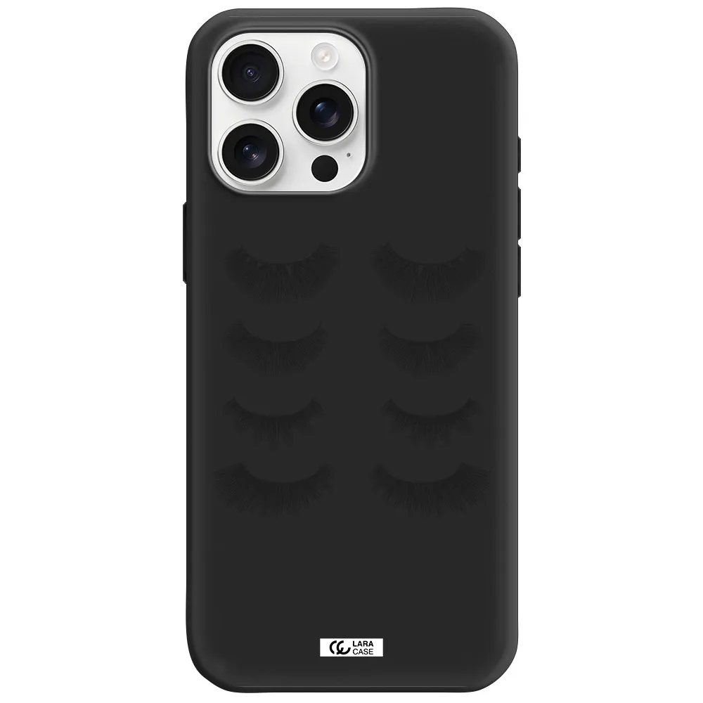 Eyelids Apple Iphone 16 Pro Max Silicone Black Case