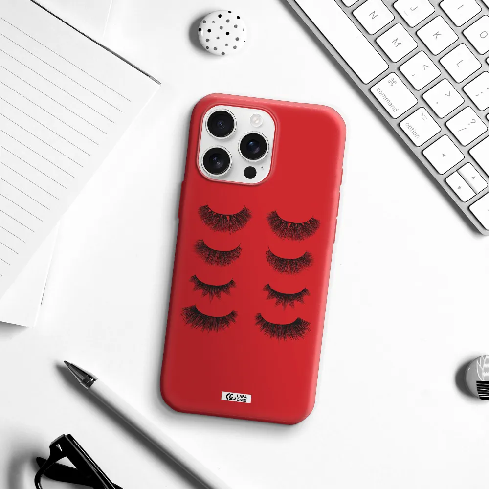 Eyelids Apple Iphone 16 Pro Max Silicone Imperial Red Case