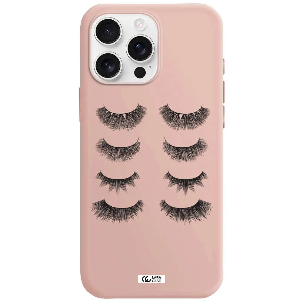 Eyelids Apple Iphone 16 Pro Max Silicone Pastel Pink Case