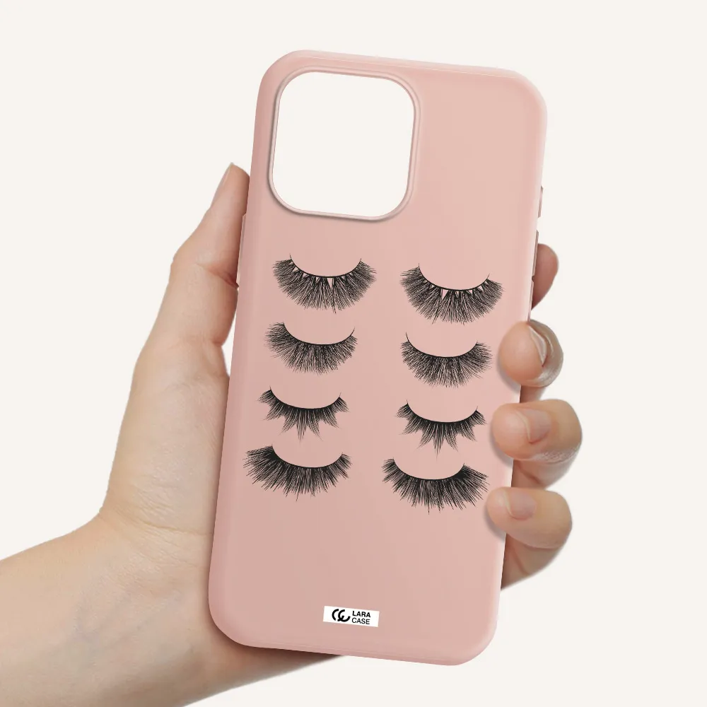 Eyelids Apple Iphone 16 Pro Max Silicone Pastel Pink Case