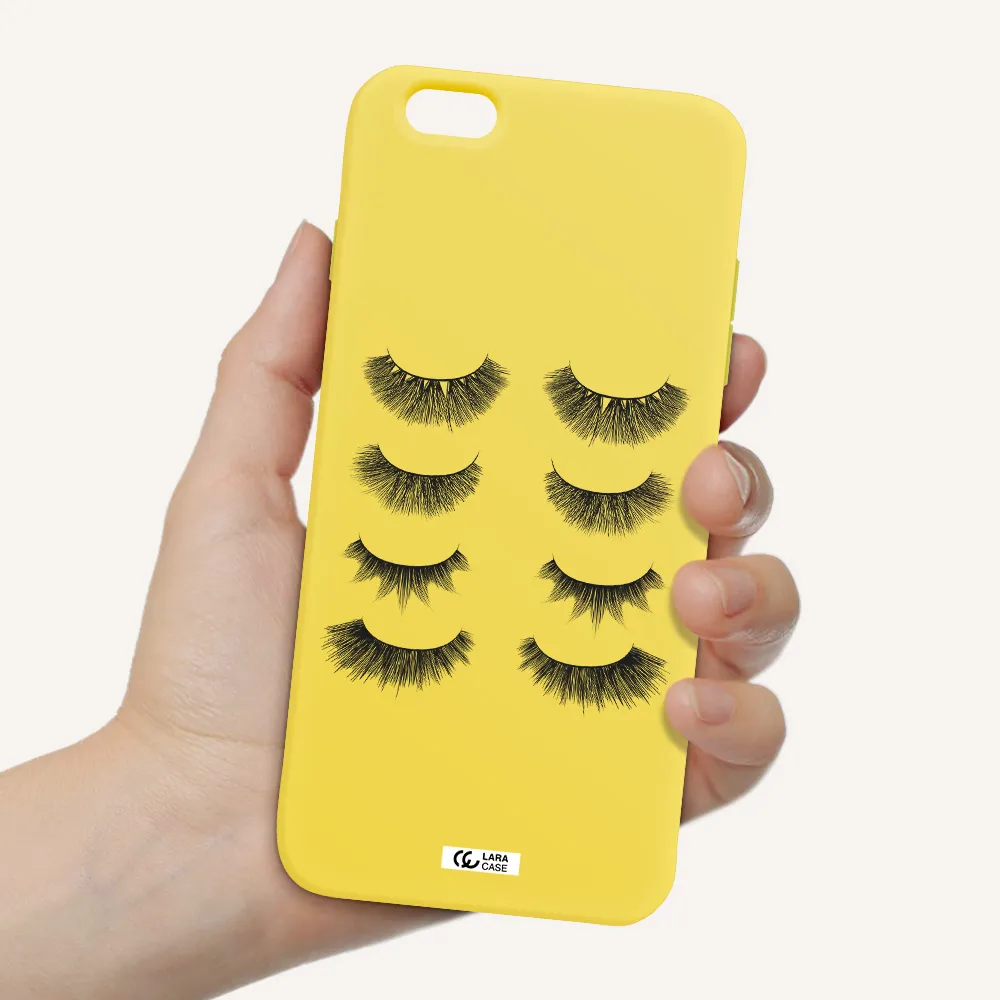 Eyelids Apple iPhone 6 plus Silicone canary yellow Case