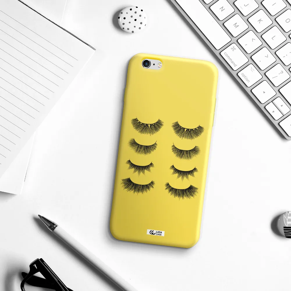 Eyelids Apple iPhone 6 plus Silicone canary yellow Case