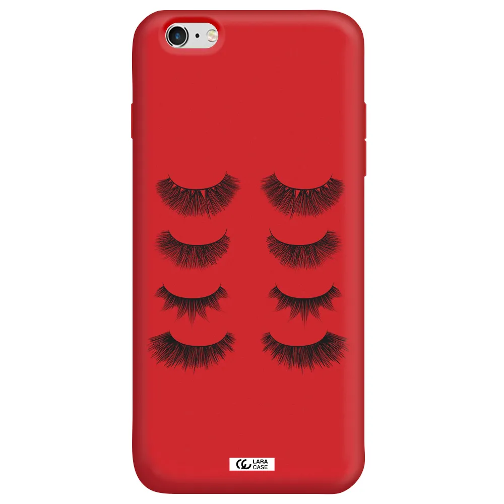 Eyelids Apple iPhone 6 plus Silicone Imperial Red Case