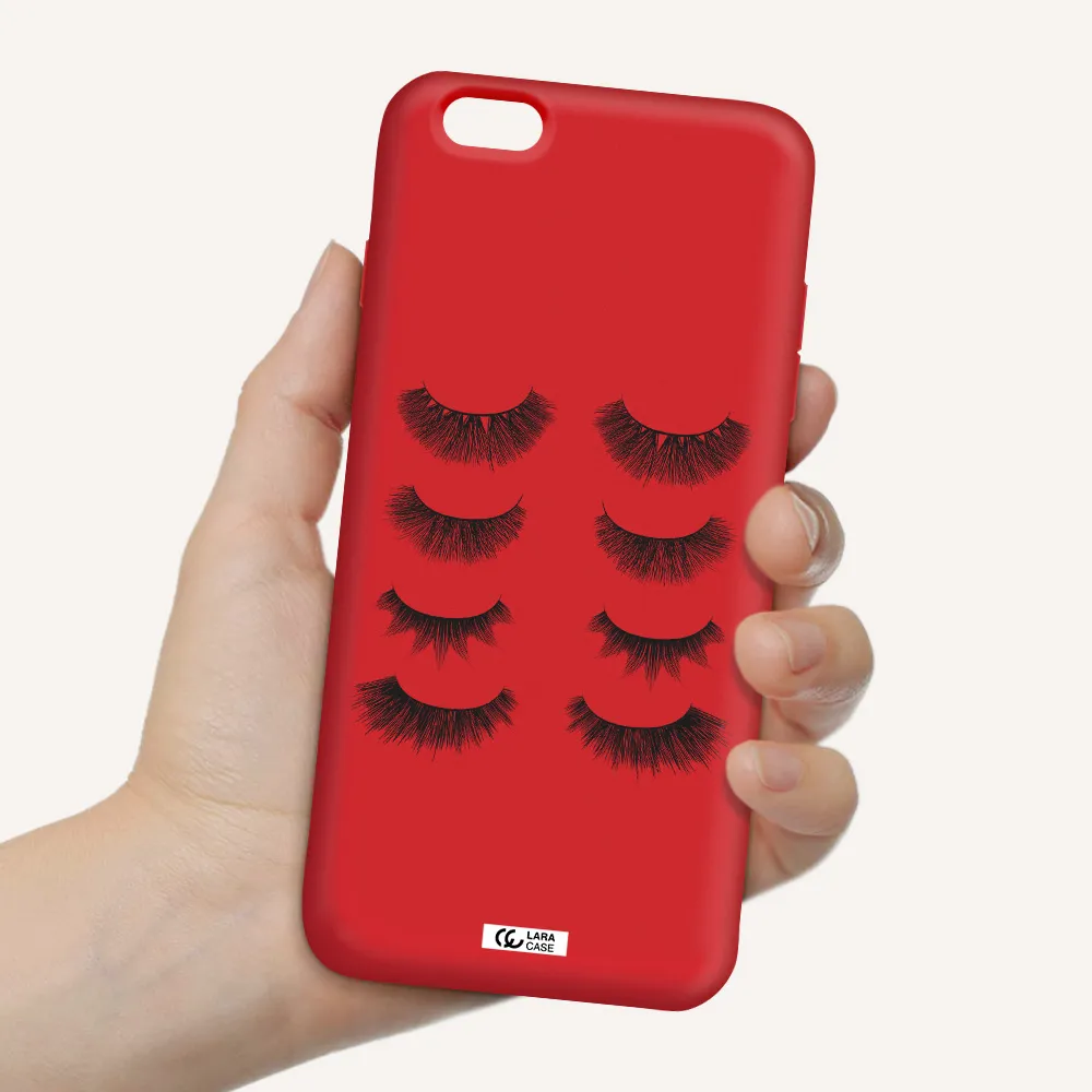 Eyelids Apple iPhone 6 plus Silicone Imperial Red Case