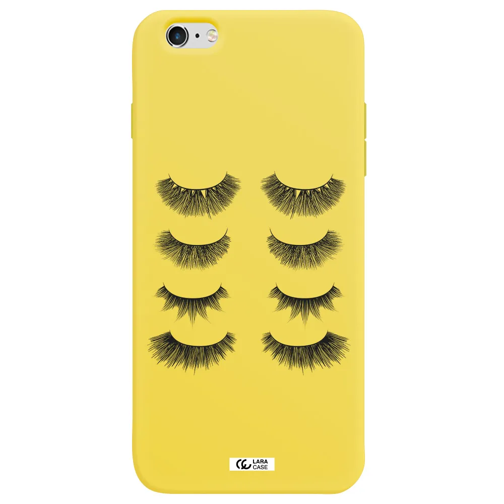 Eyelids Apple iPhone 6 s plus Silicone canary yellow Case