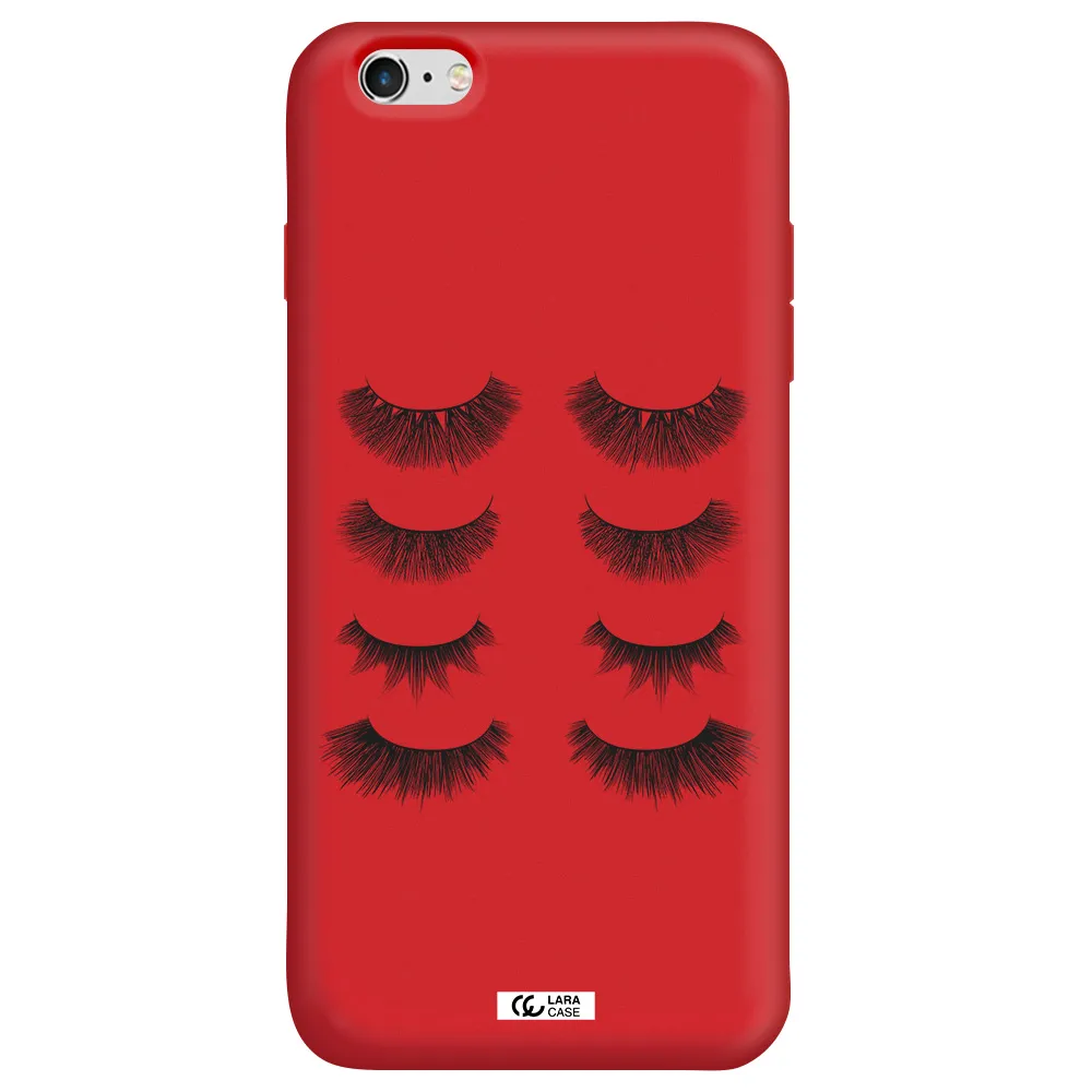 Eyelids Apple iPhone 6 s plus Silicone Imperial Red Case