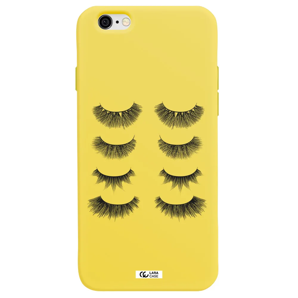 Eyelids Apple iPhone 6 Silicone canary yellow Case
