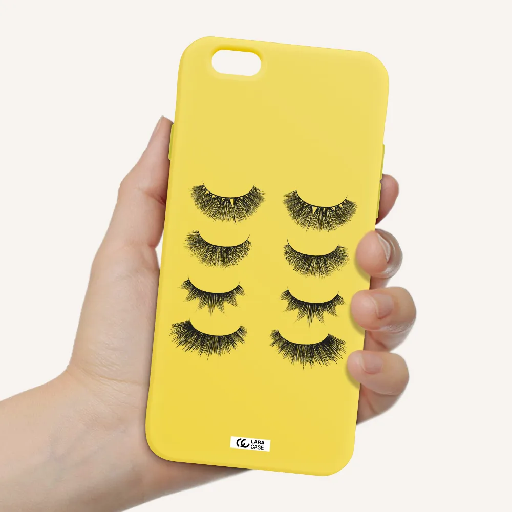Eyelids Apple iPhone 6 Silicone canary yellow Case