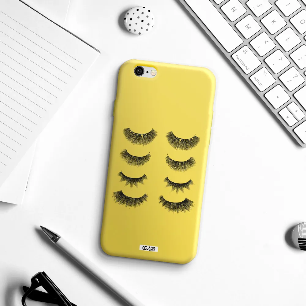 Eyelids Apple iPhone 6 Silicone canary yellow Case
