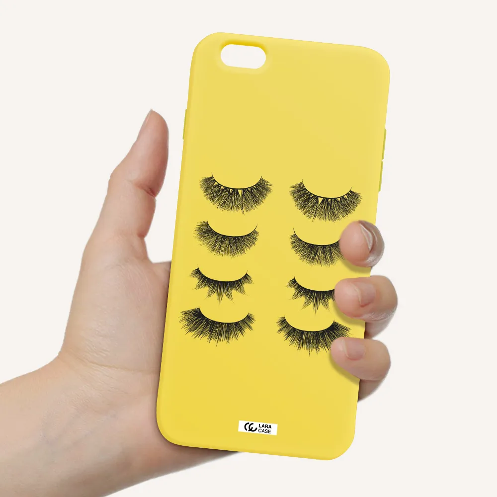 Eyelids Apple iPhone 6S Silicone canary yellow Case