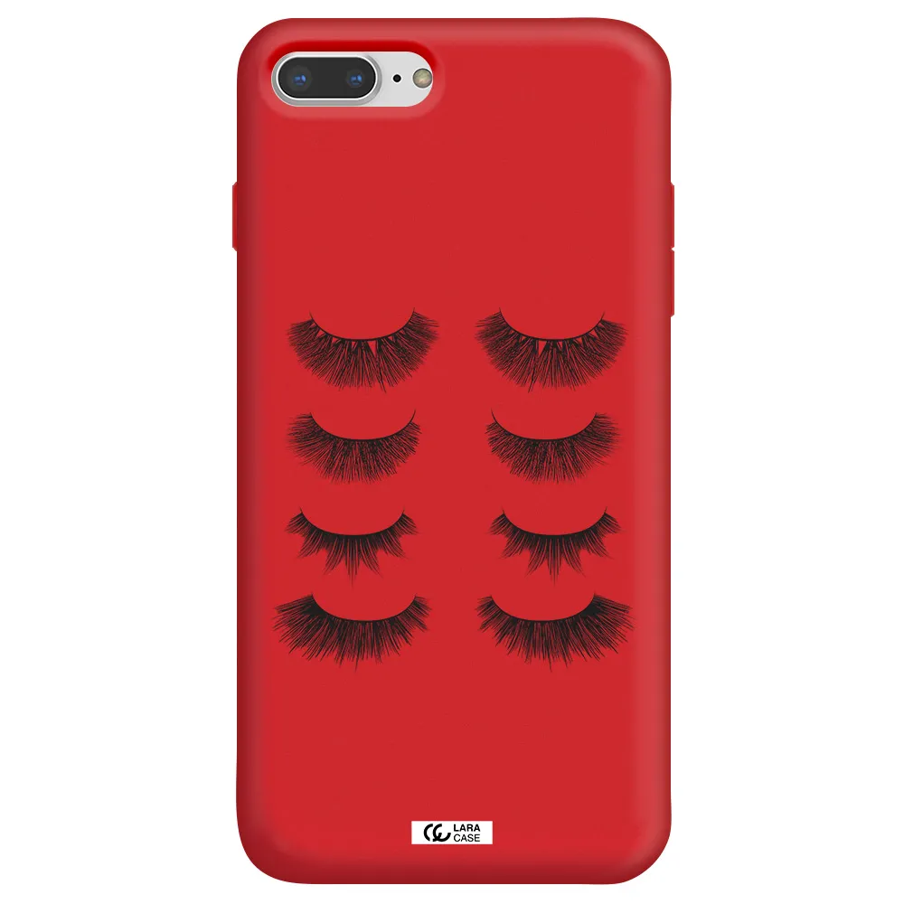 Eyelids Apple iPhone 7 plus Silicone Imperial Red Case