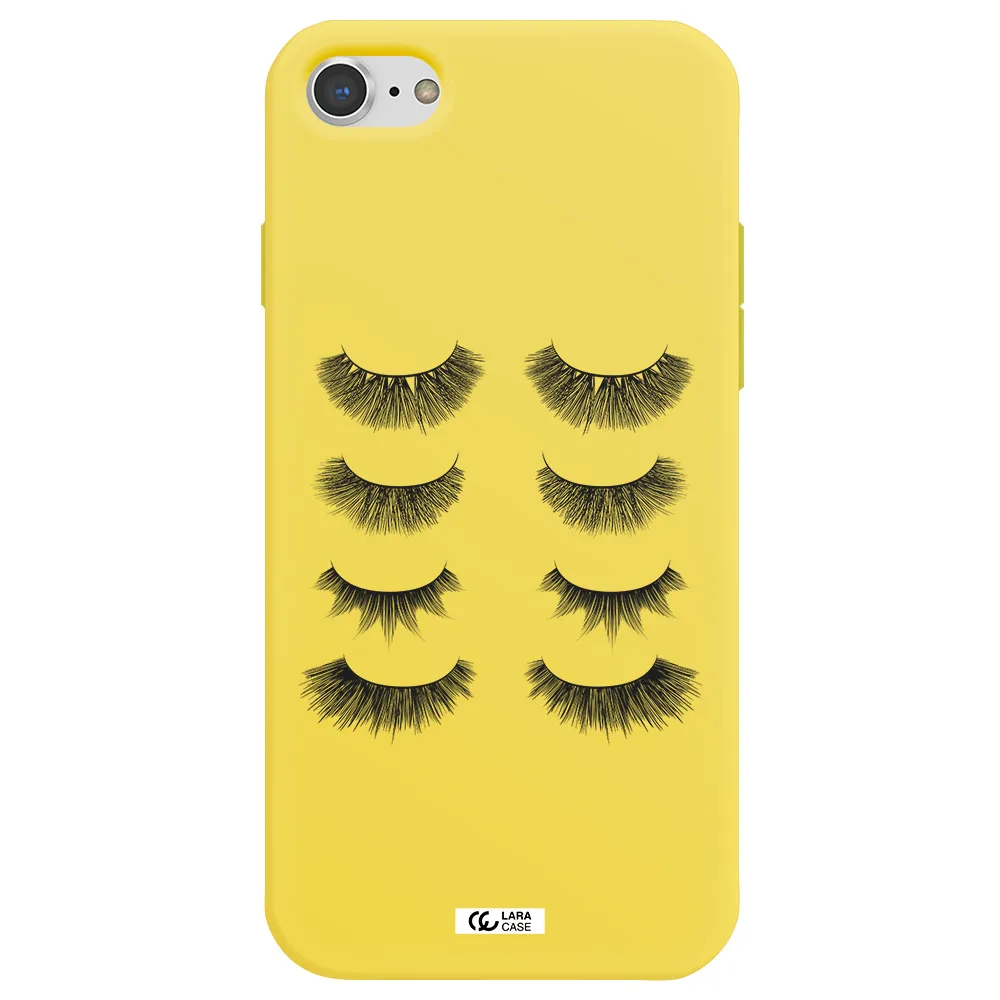 Eyelids Apple iPhone 7 Silicone canary yellow Case