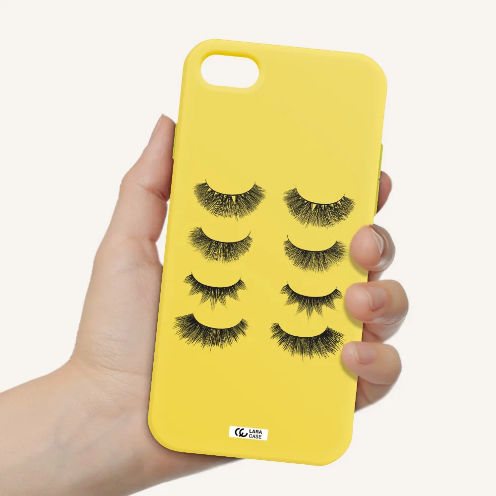 Eyelids Apple iPhone 7 Silicone canary yellow Case