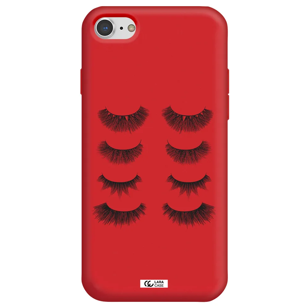 Eyelids Apple iPhone 7 Silicone Imperial Red Case