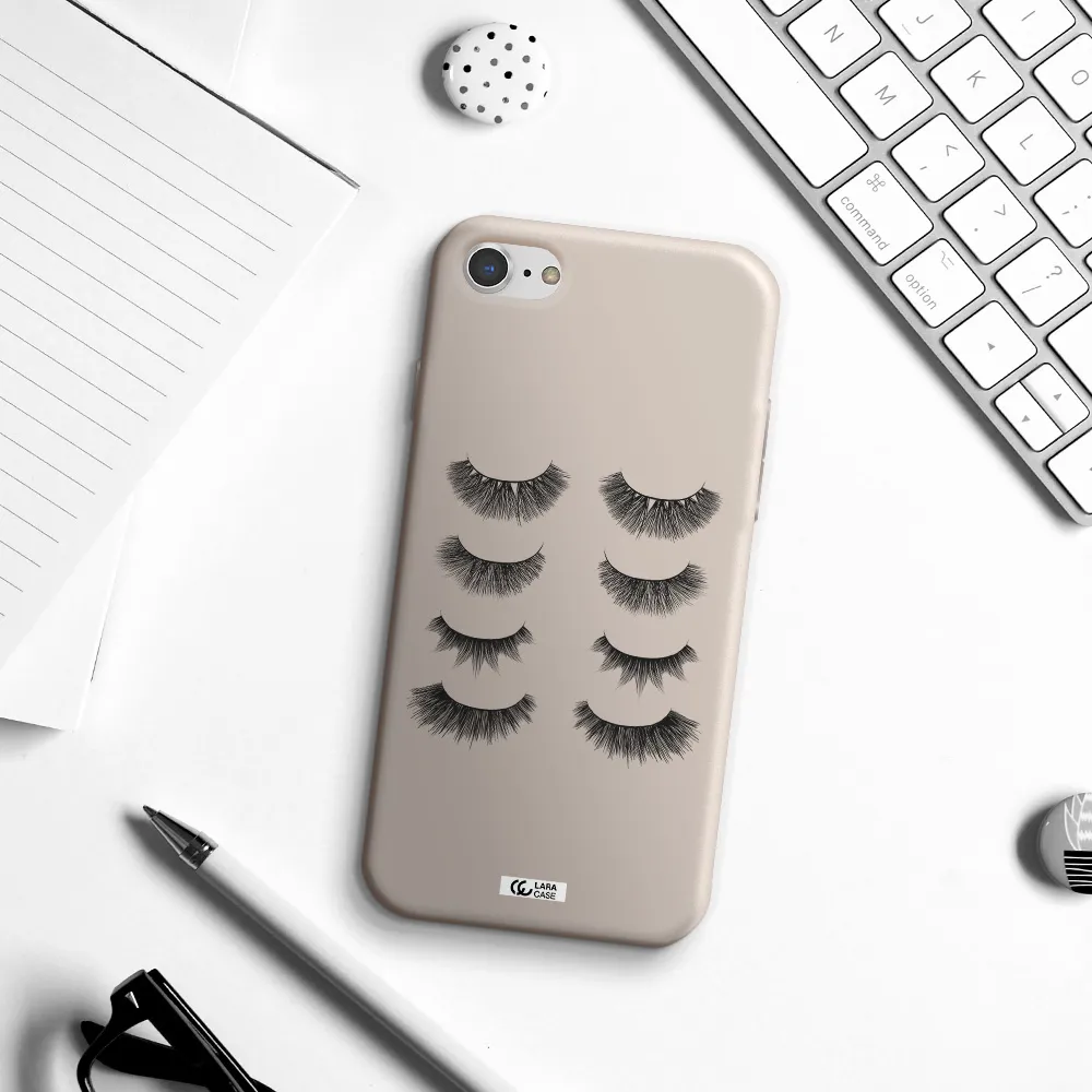 Eyelids Apple iPhone 7 Silicone Stone Case