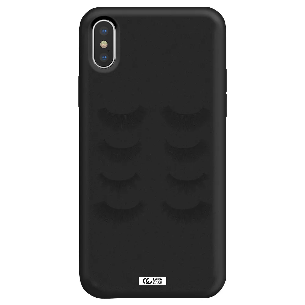 Eyelids Apple iPhone X Silicone black Case