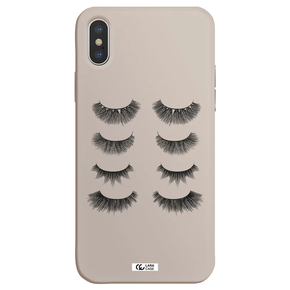 Eyelids Apple iPhone X Silicone Stone Case