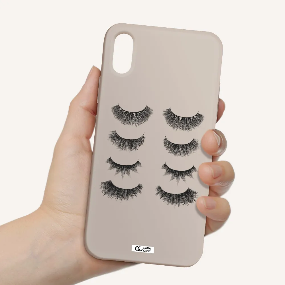 Eyelids Apple iPhone X Silicone Stone Case