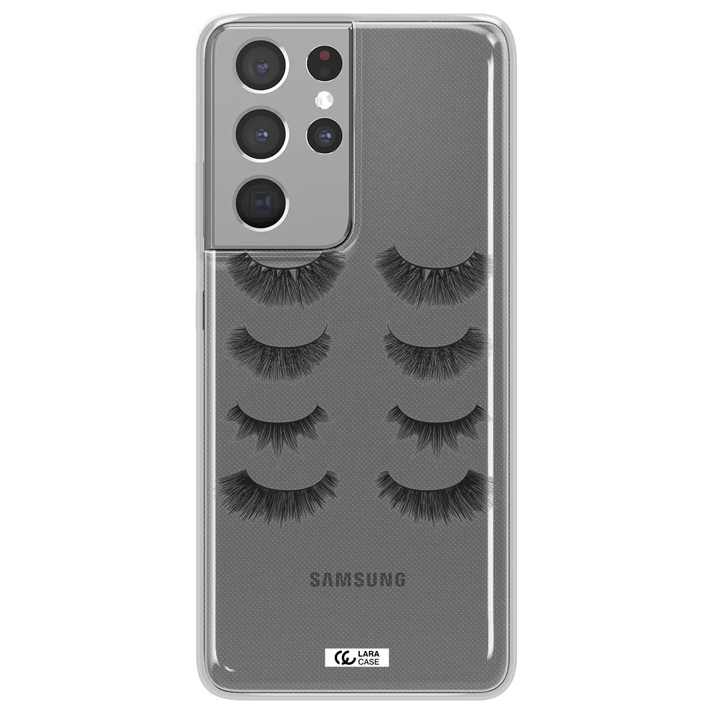 Eyelids Samsung S21 Ultra Clear TPU Case