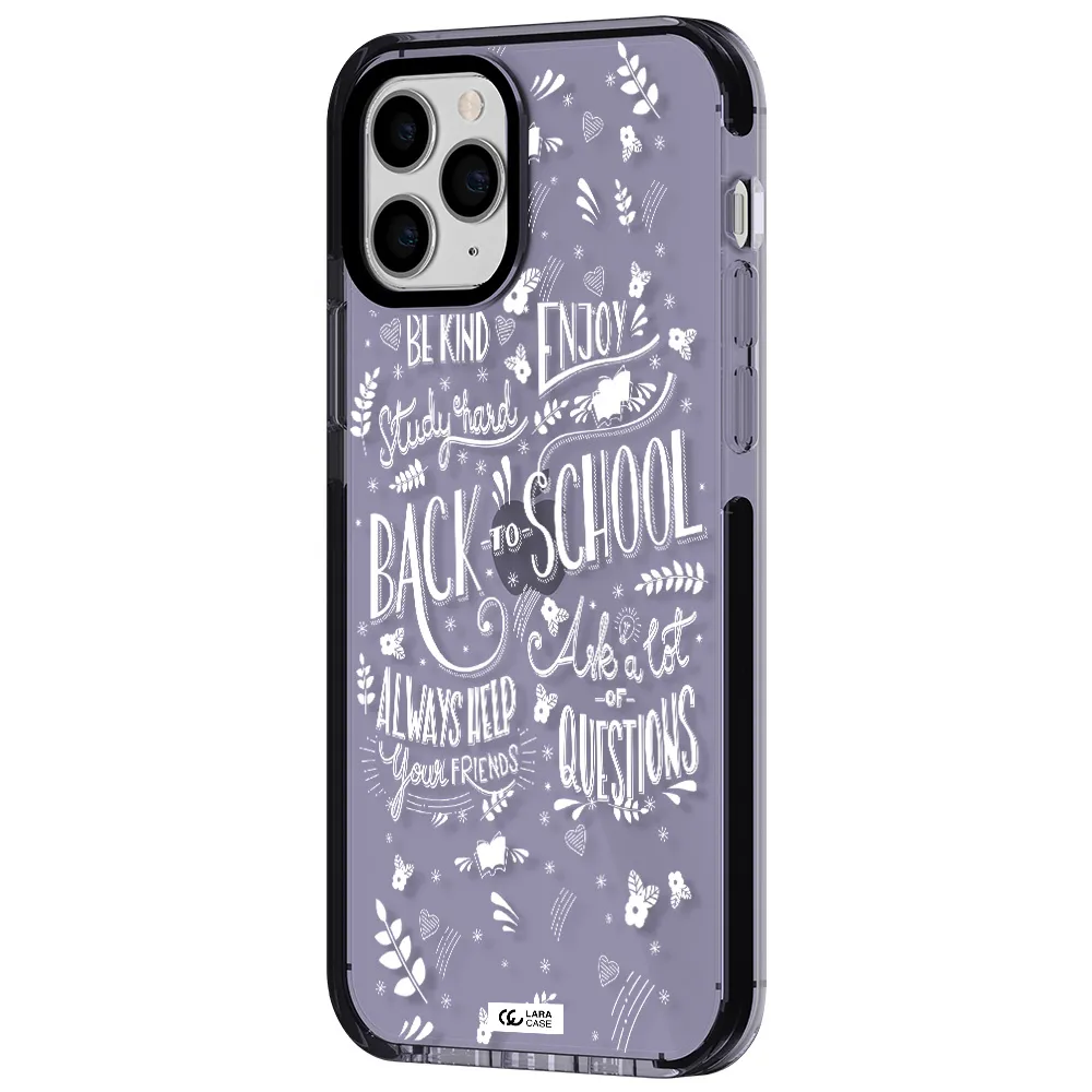 Back To School Apple iPhone 11 pro impact Lilac Case