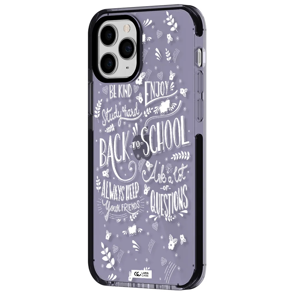 Back To School Apple iPhone 11 pro max impact Lilac Case