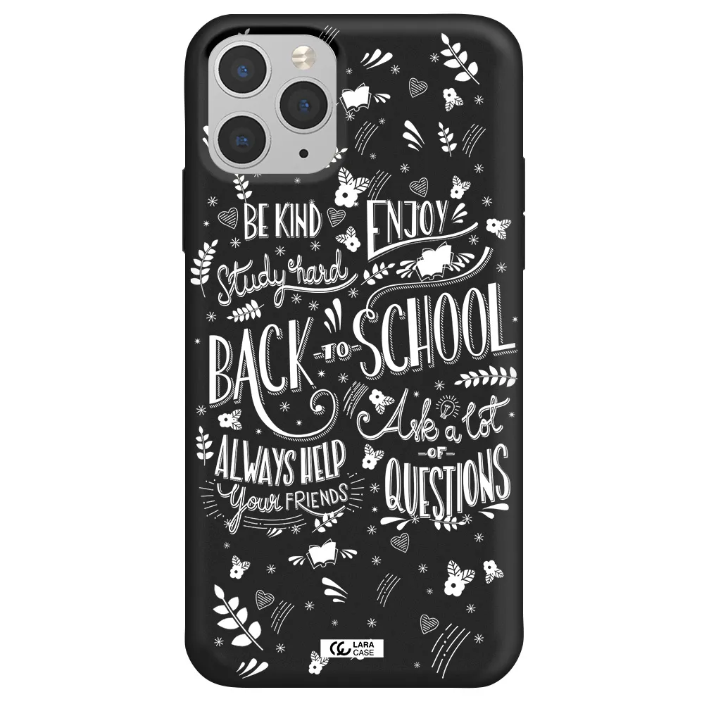 Back To School Apple iPhone 11 pro Silicone black Case