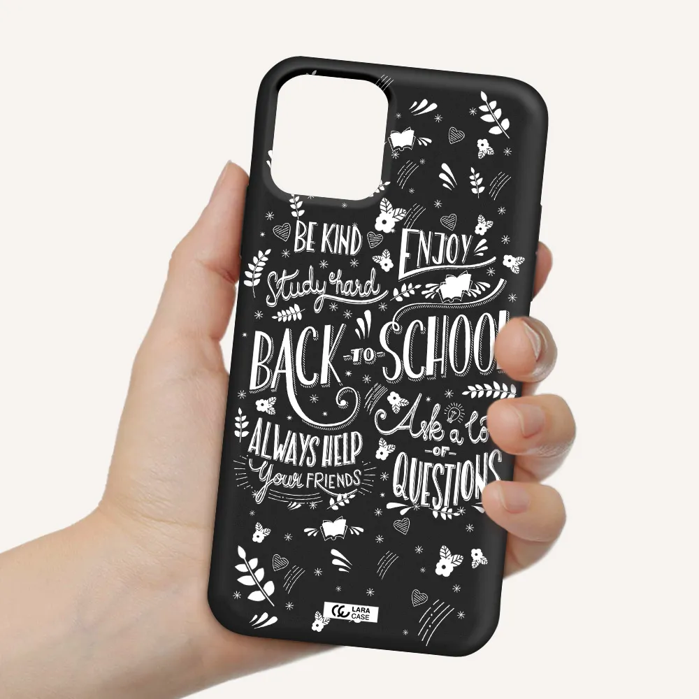 Back To School Apple iPhone 11 pro Silicone black Case