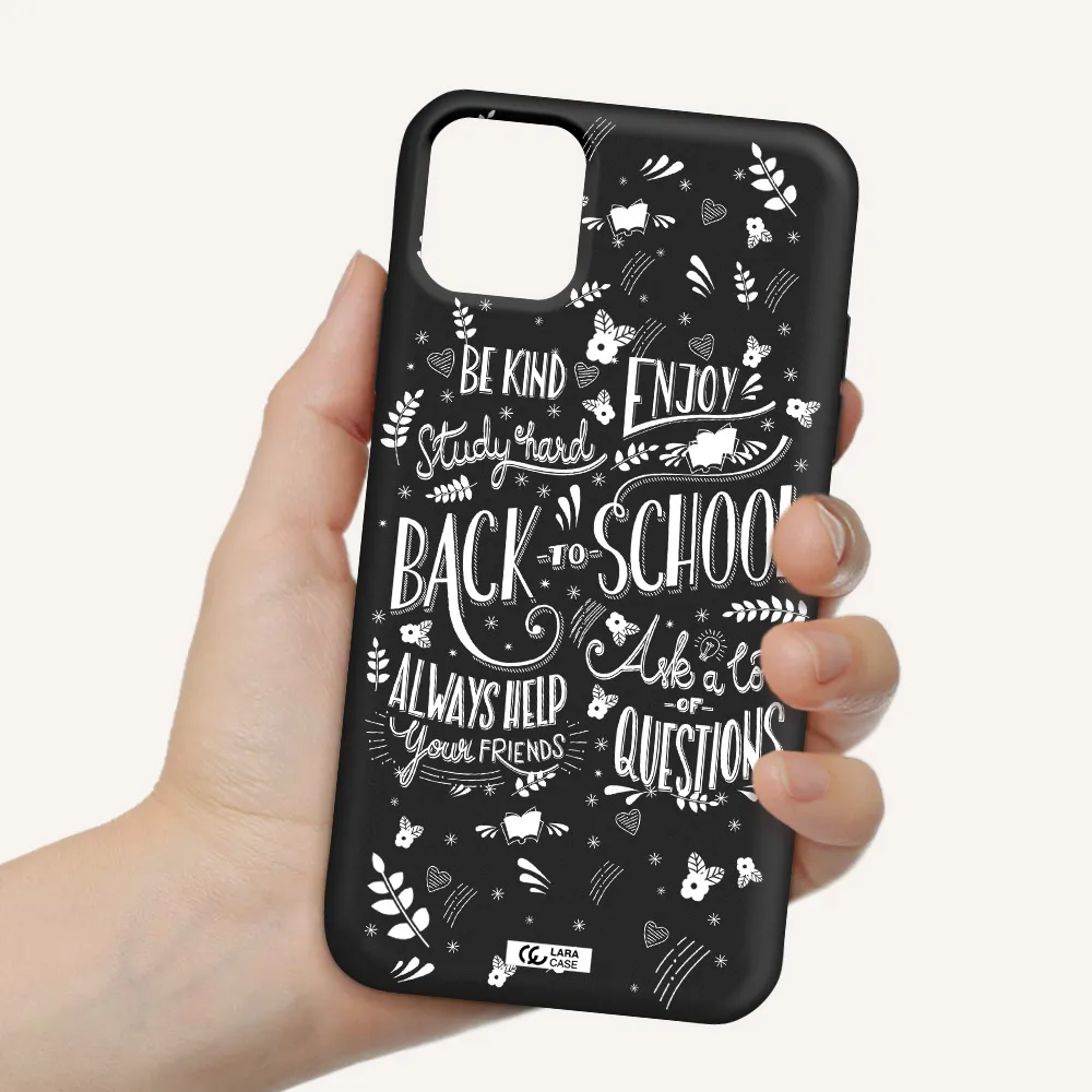 Back To School Apple iPhone 11 Silicone black Case