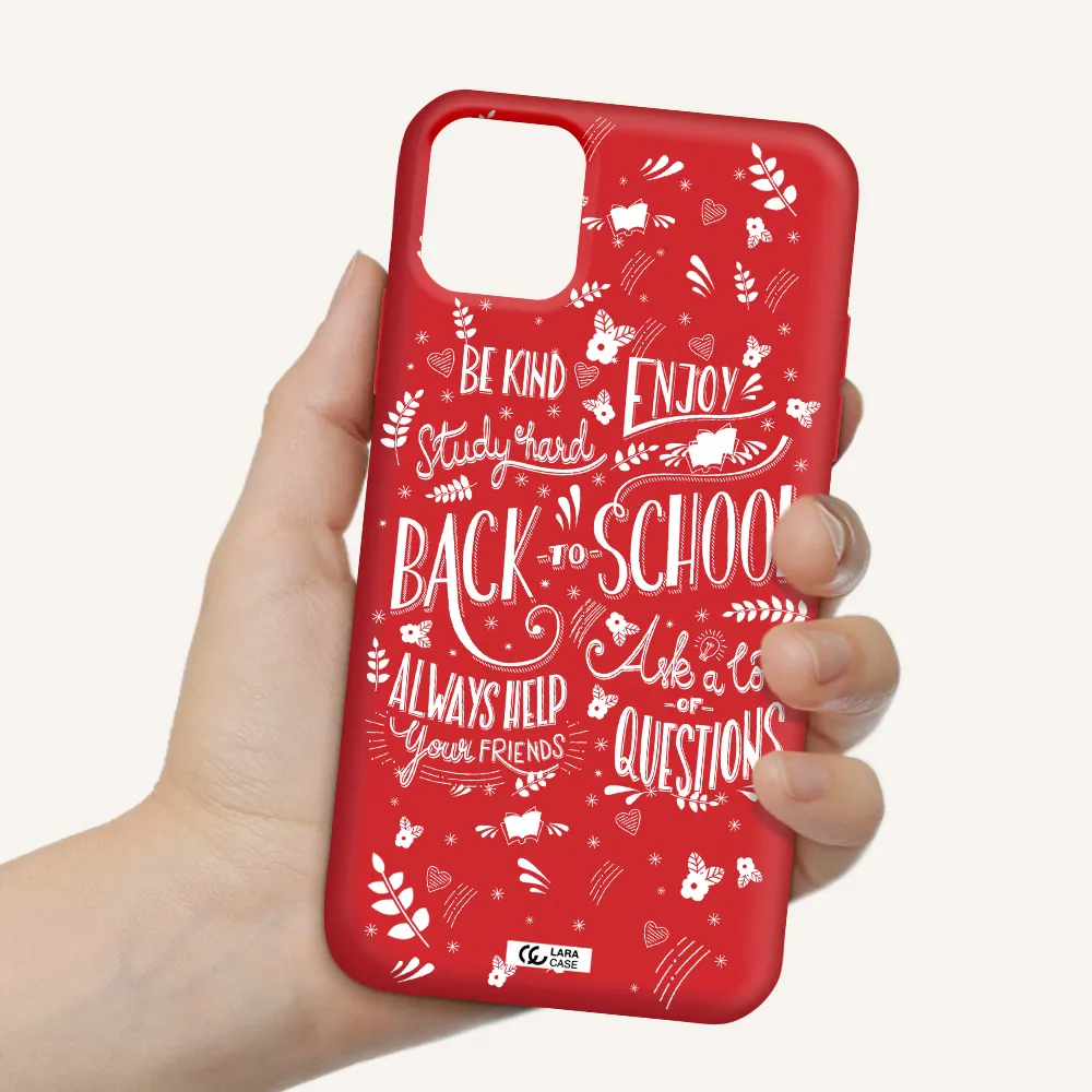 Back To School Apple iPhone 11 Silicone Imperial Red Case