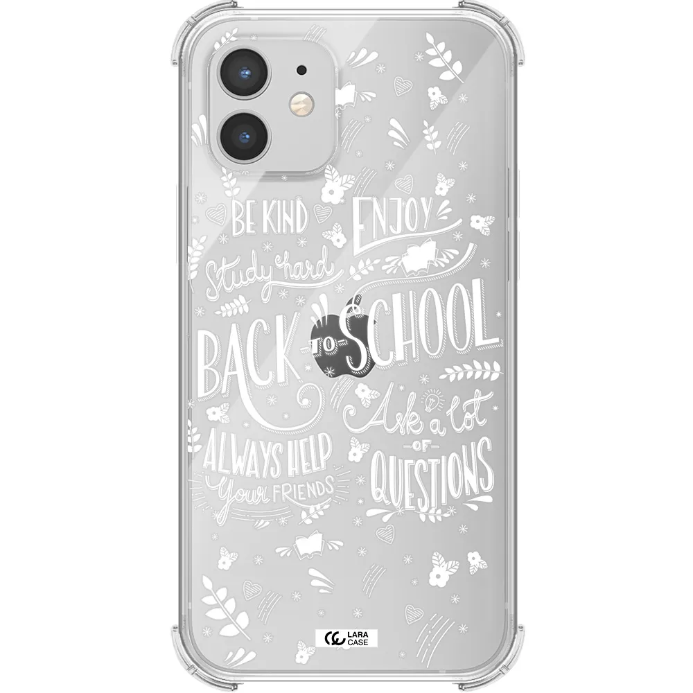 Back To School Apple iPhone 12 mini Clear PC Case