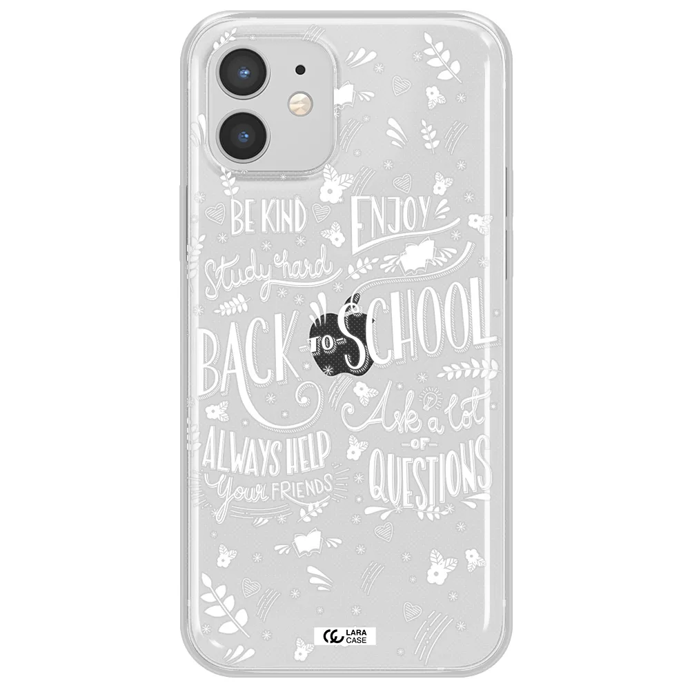 Back To School Apple iPhone 12 mini Clear TPU Case