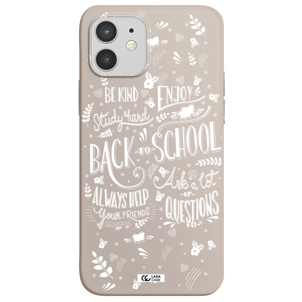Back To School Apple iPhone 12 mini Silicone Stone Case