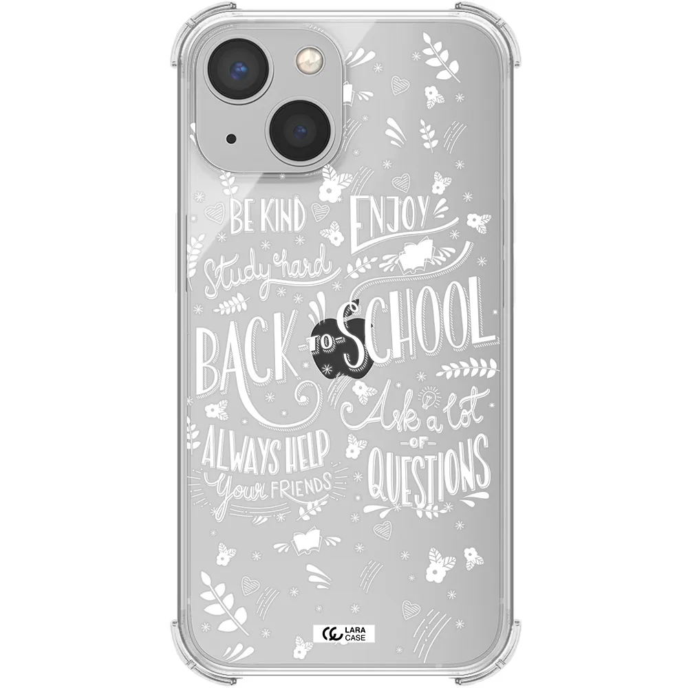 Back To School Apple iPhone 13 Clear PC Case