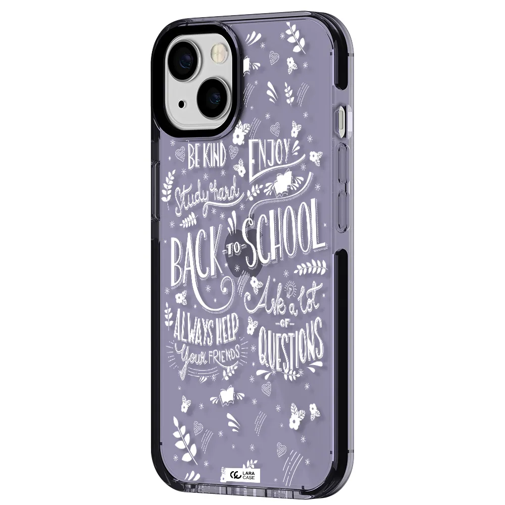 Back To School Apple iPhone 13 impact Lilac Case