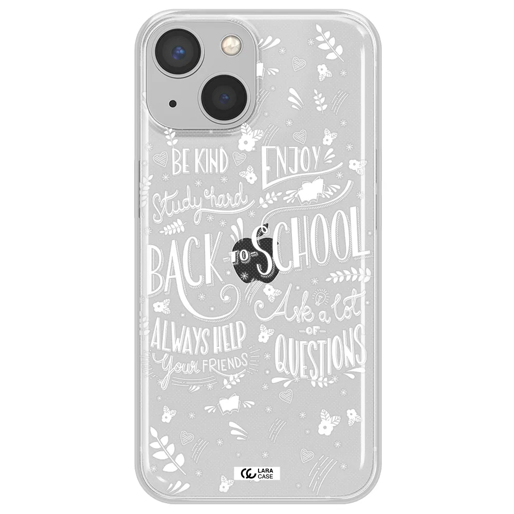 Back To School Apple iPhone 13 mini Clear TPU Case