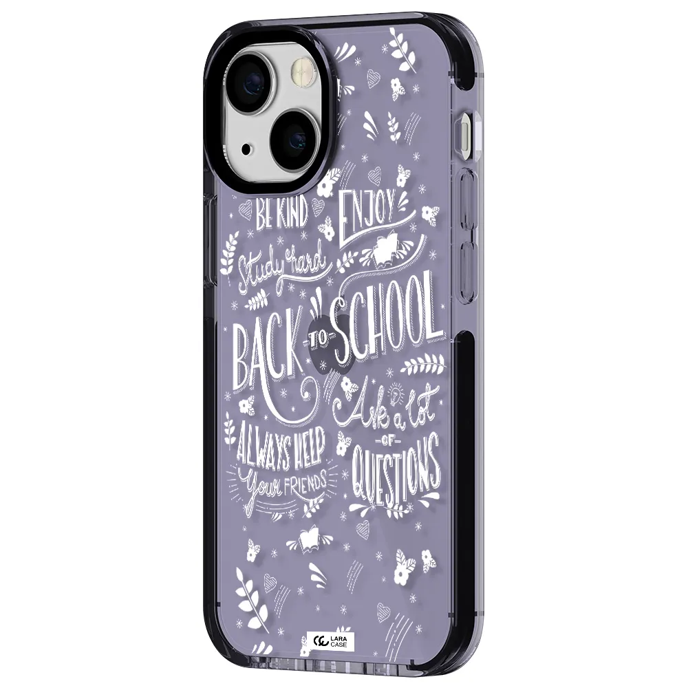 Back To School Apple iPhone 13 mini impact Lilac Case