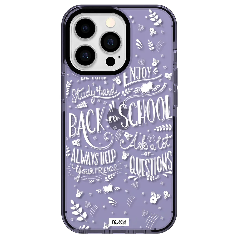 Back To School Apple iPhone 13 Pro impact Lilac Case
