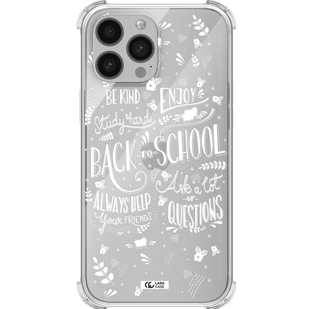 Back To School Apple iPhone 13 Pro Max Clear PC Case