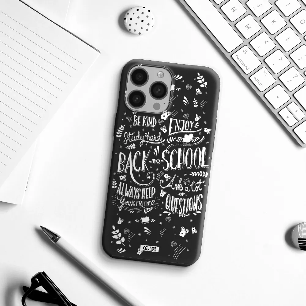 Back To School Apple iPhone 13 Pro Max Silicone black Case