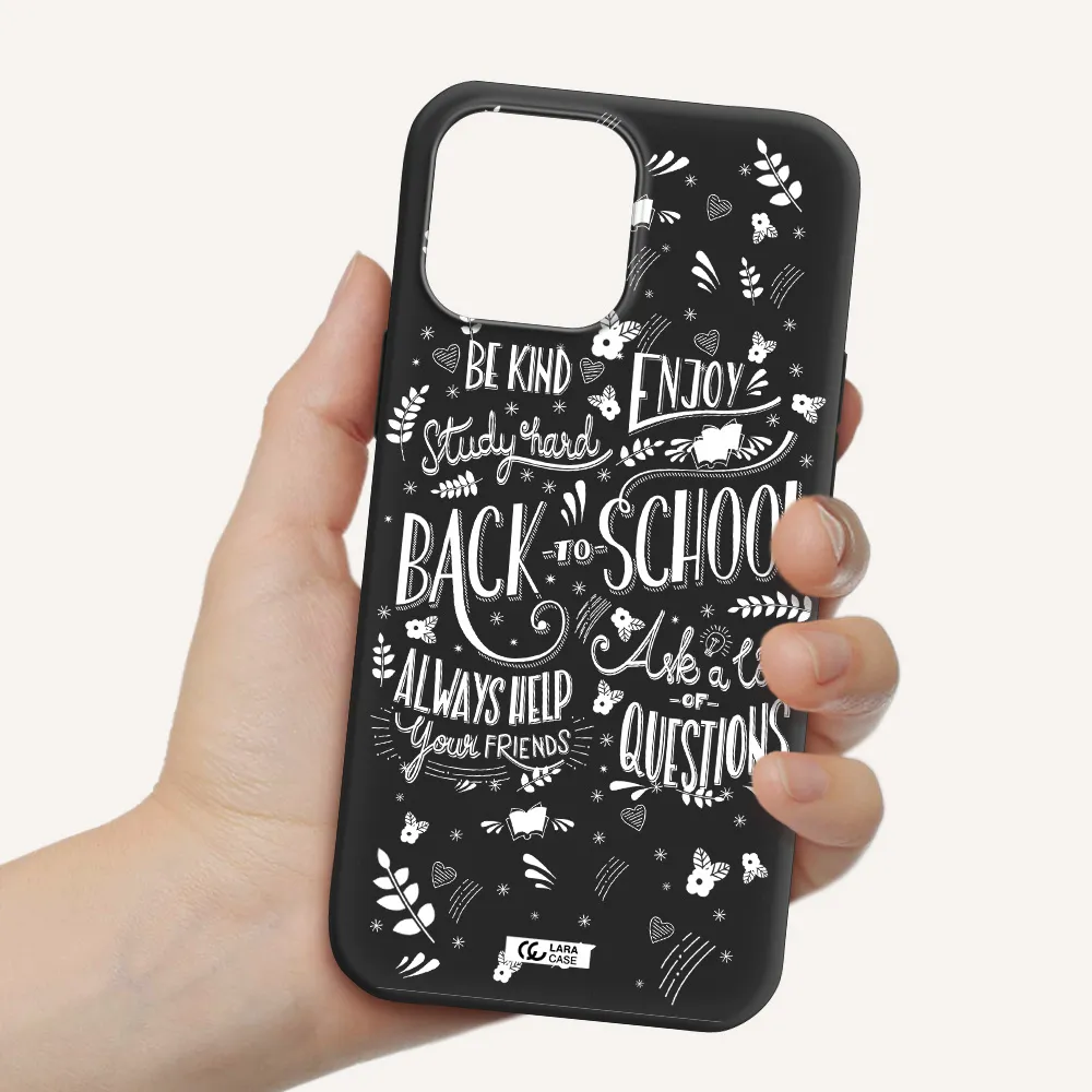 Back To School Apple iPhone 13 Pro Silicone black Case