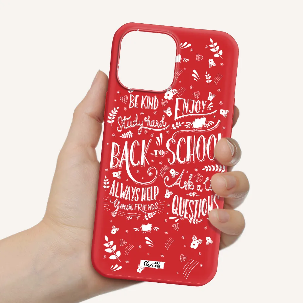 Back To School Apple iPhone 13 Pro Silicone Imperial Red Case