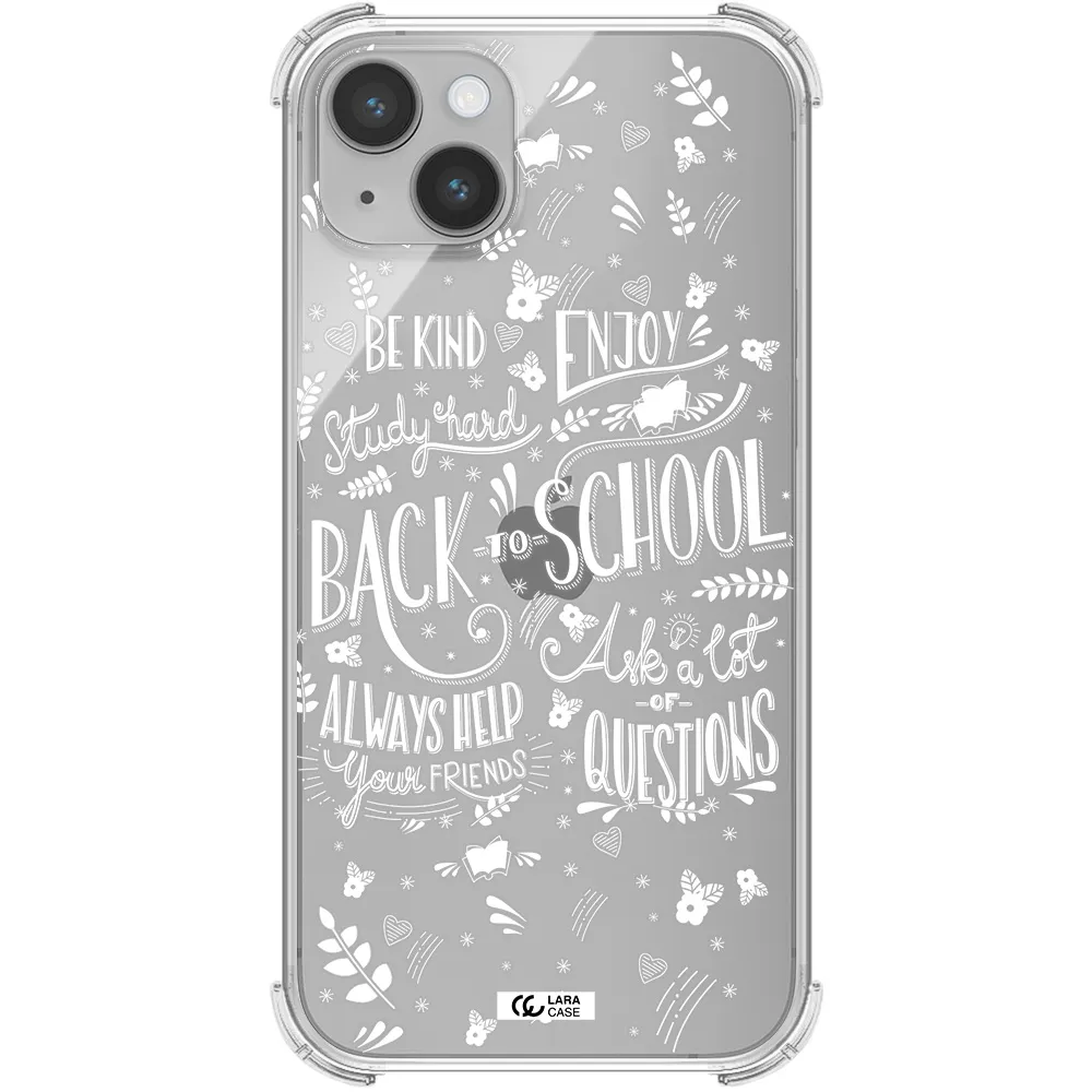 Back To School Apple iPhone 14 Clear PC Case