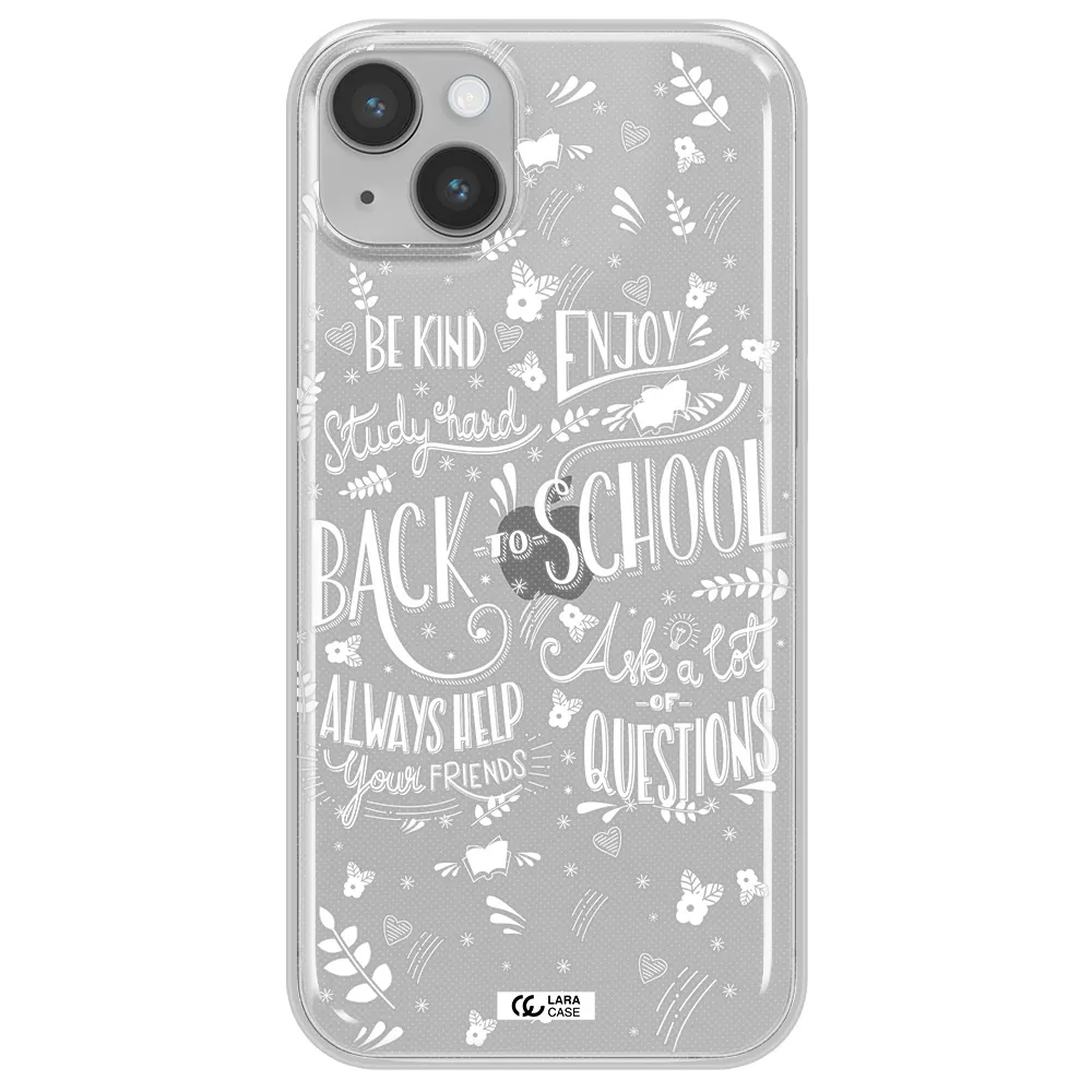 Back To School Apple iPhone 14 Clear TPU Case